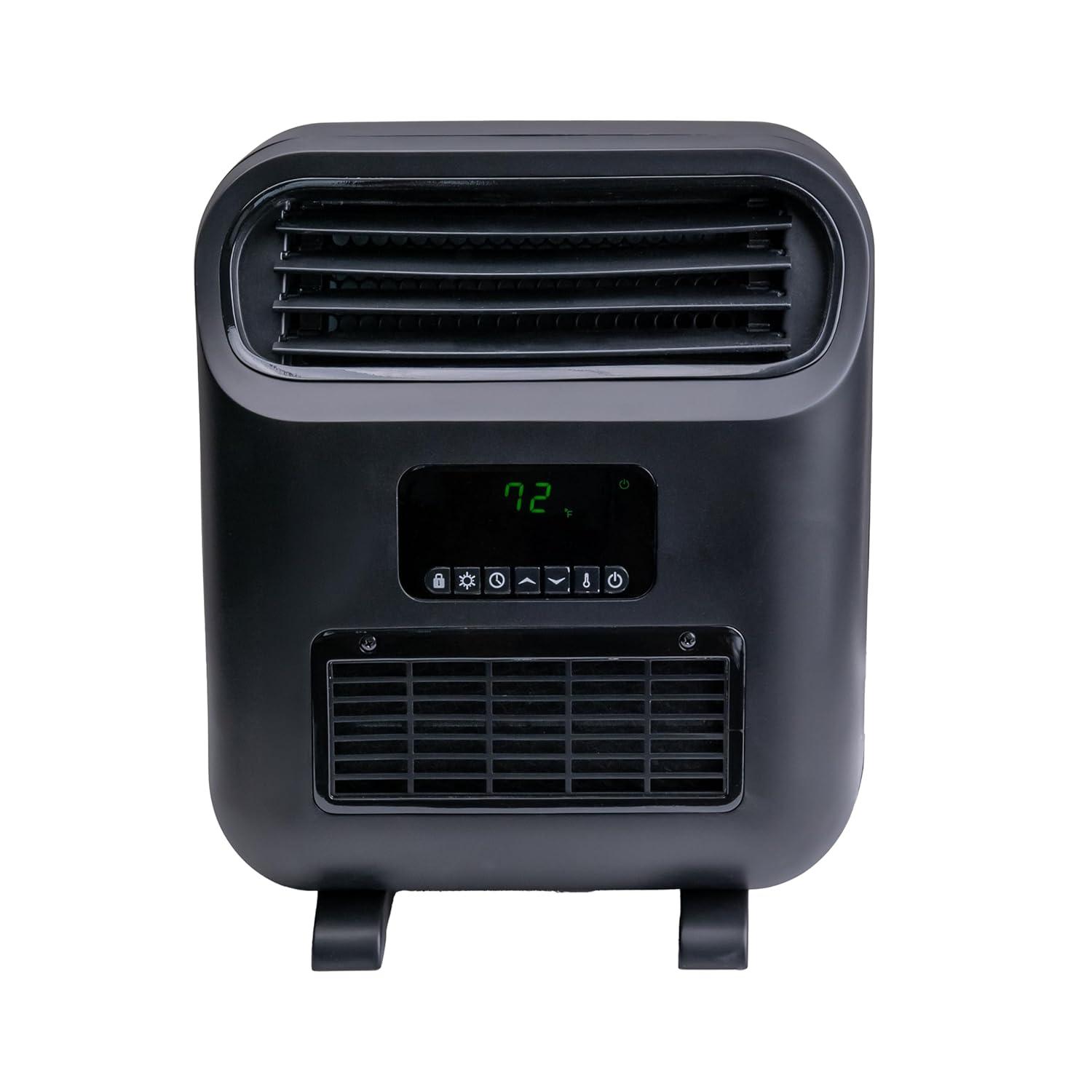 Comfort Zone 14" Slim Line Wall Mount Electric Space Heater with Stand, Remote Control, Digital Adjustable Thermostat, Timer, LCD Display, Safety Tip Over Switch, Overheat Protection, MT8142