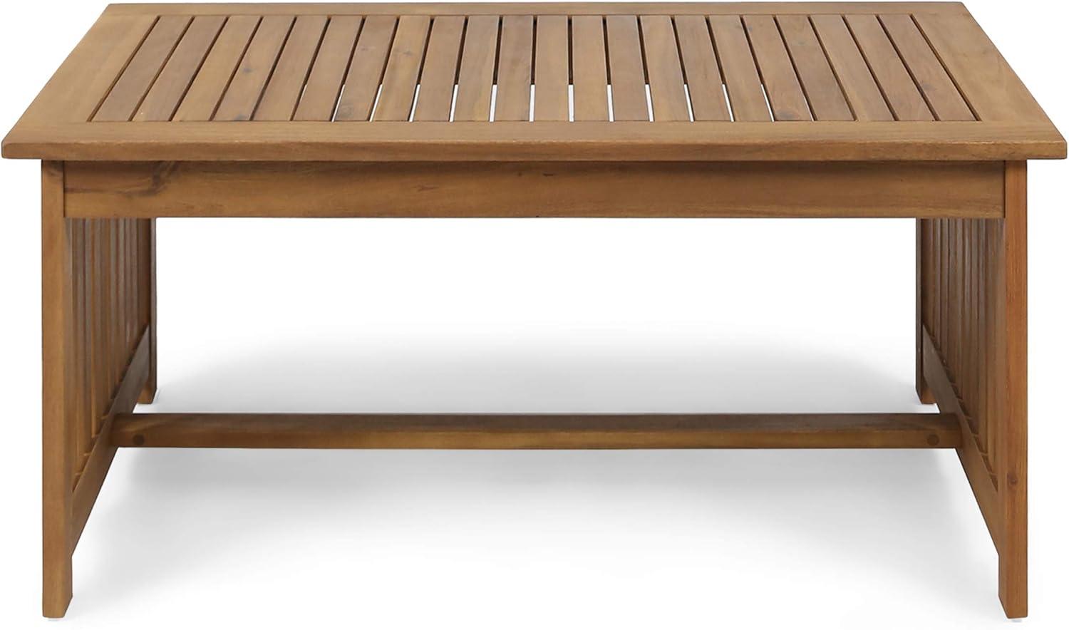 GDF Studio Navan Outdoor Acacia Wood Coffee Table, Brown