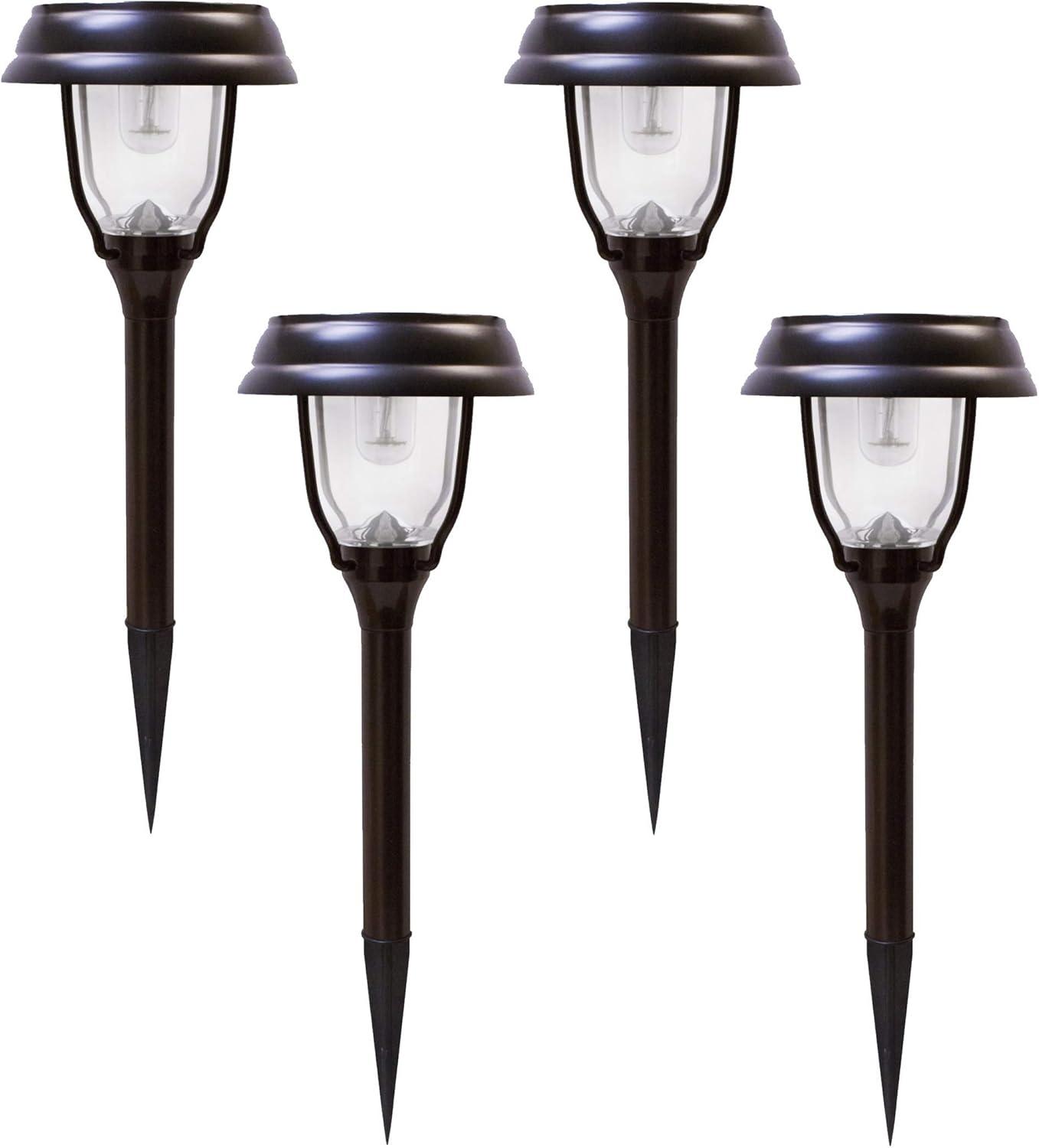 Bronze Solar Powered Integrated LED Aluminum Pathway Light - 4 Pack (Set of 4)