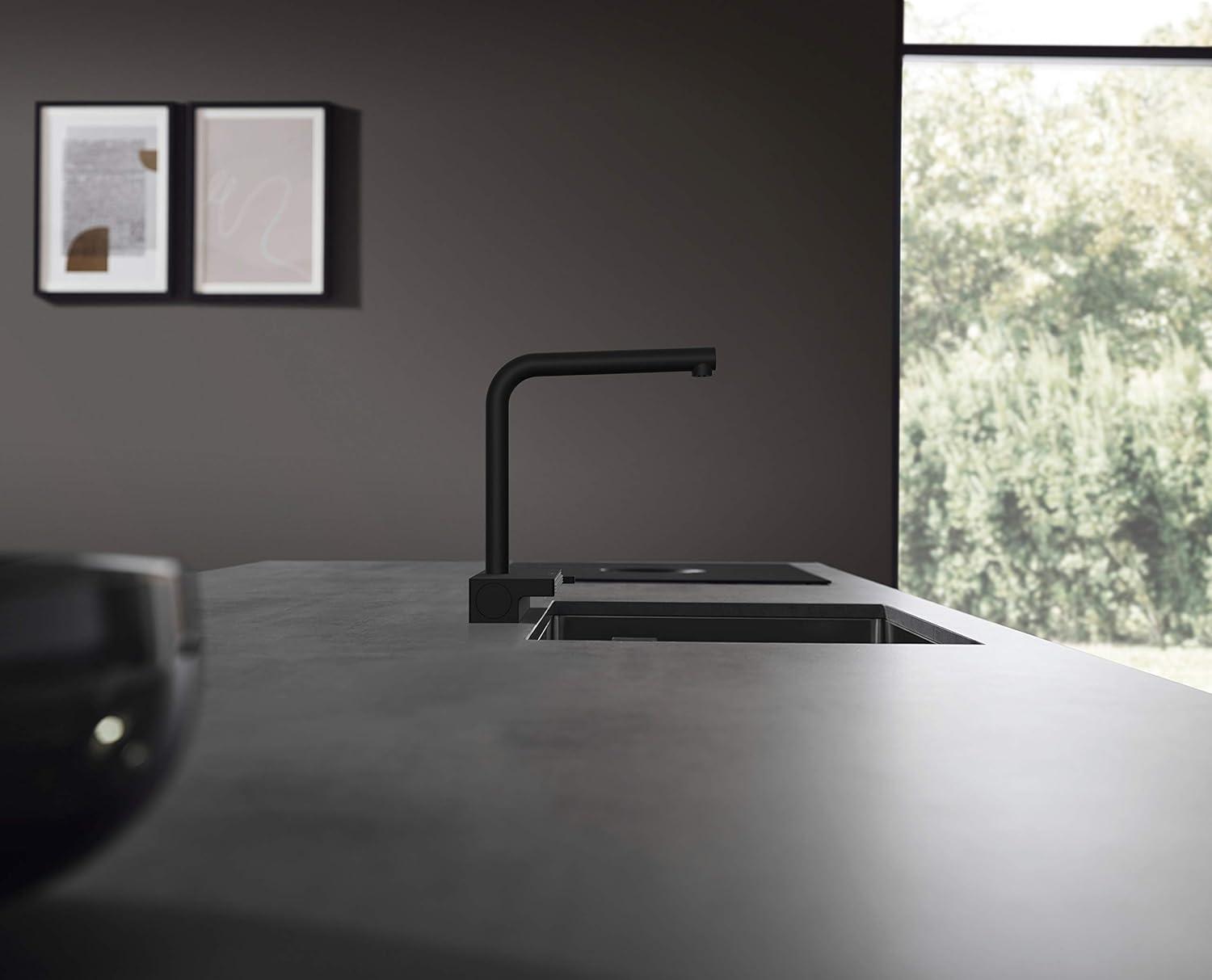 Hansgrohe Aquno Select Kitchen Faucet with L-Shape 2-Spray Pull-Out Spout with sBox, 1.75 73830671