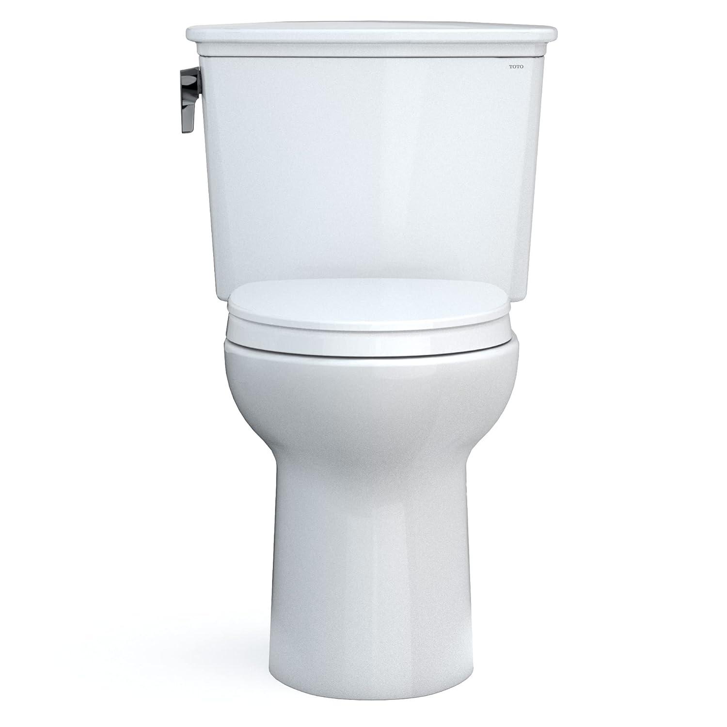 White Vitreous China Elongated Two-Piece Toilet with SoftClose Seat