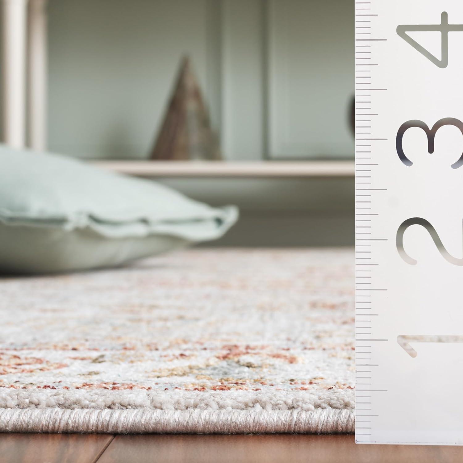 Hamilton HLT112 Power Loomed Area Rug - Gray/Rust - 5'3"x7'6" - Safavieh.