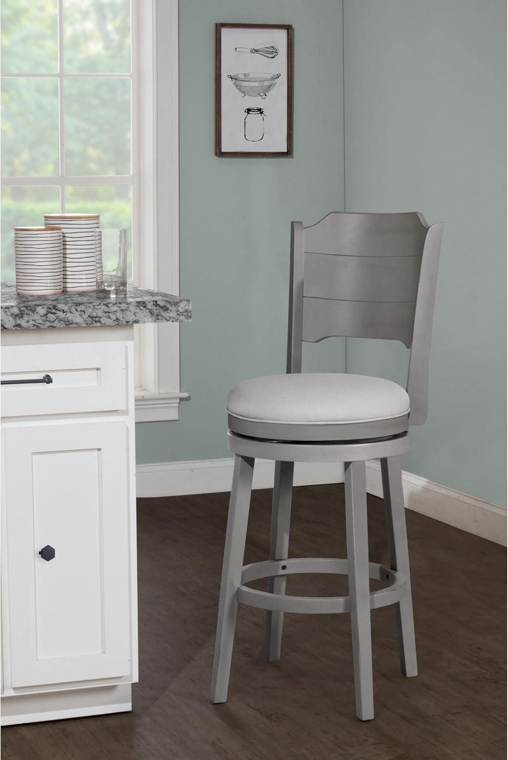 30.25" Clarion Swivel Barstool Distressed Gray - Hillsdale Furniture