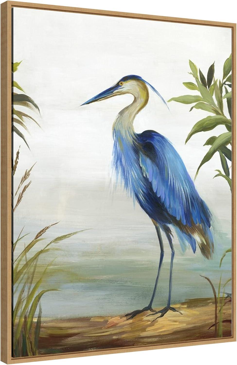 Amanti Art Blue Heron by Aimee Wilson Framed Canvas Wall Art