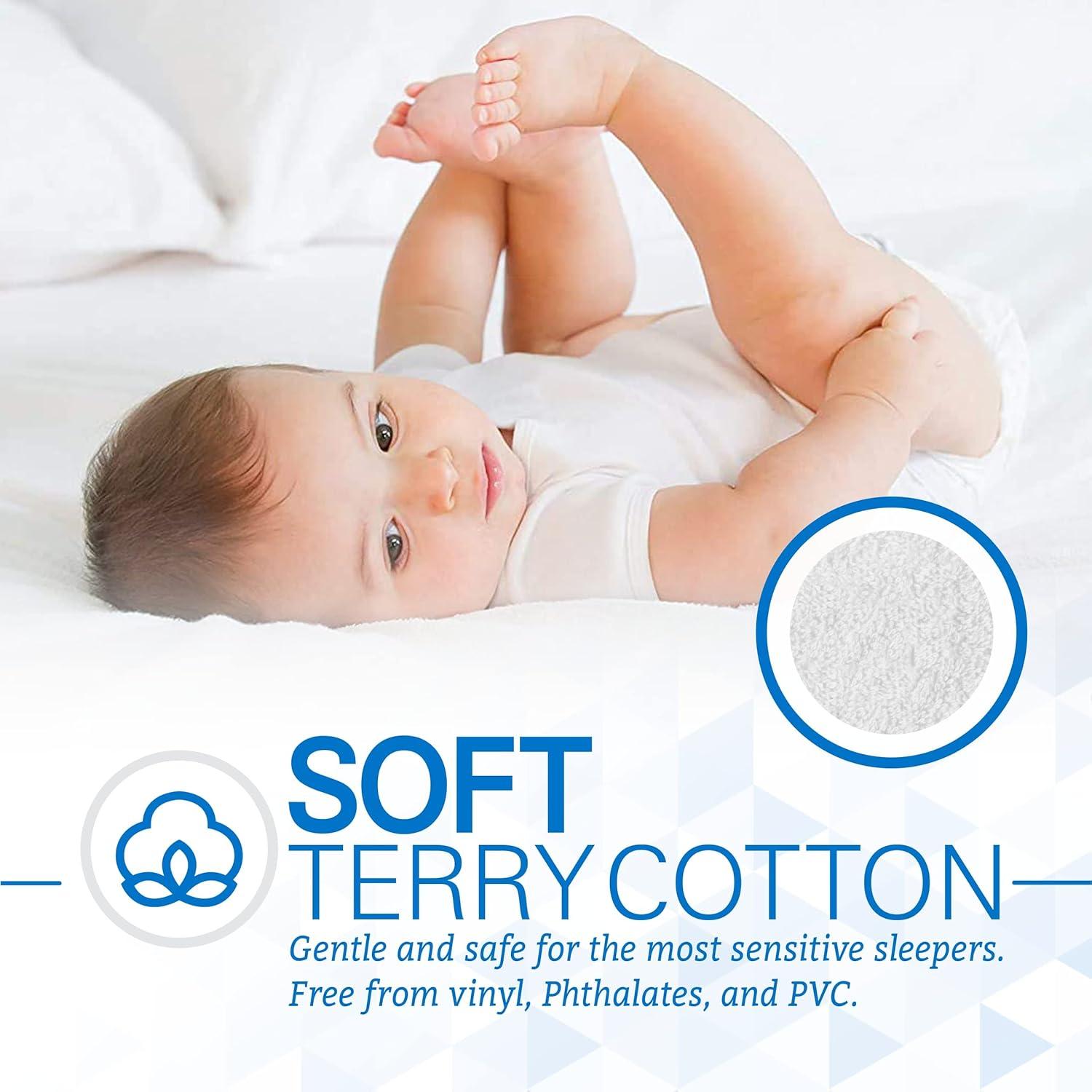 Premium Queen Waterproof Cotton Mattress Encasement with Zipper