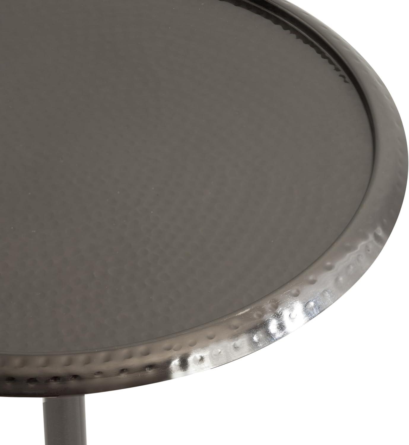 Kate and Laurel Sanzo Metal Side Table, 15x15x24, Pewter