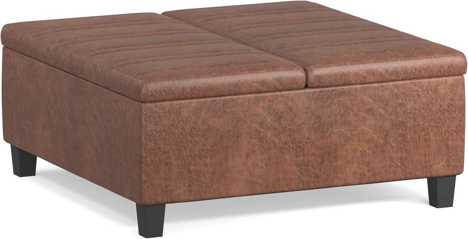 Simpli Home Ellis Coffee Table Storage Ottoman