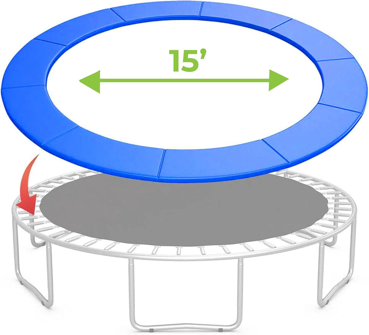 Blue 15-Foot Trampoline Frame Pad Replacement with Weather Resistant Plastic