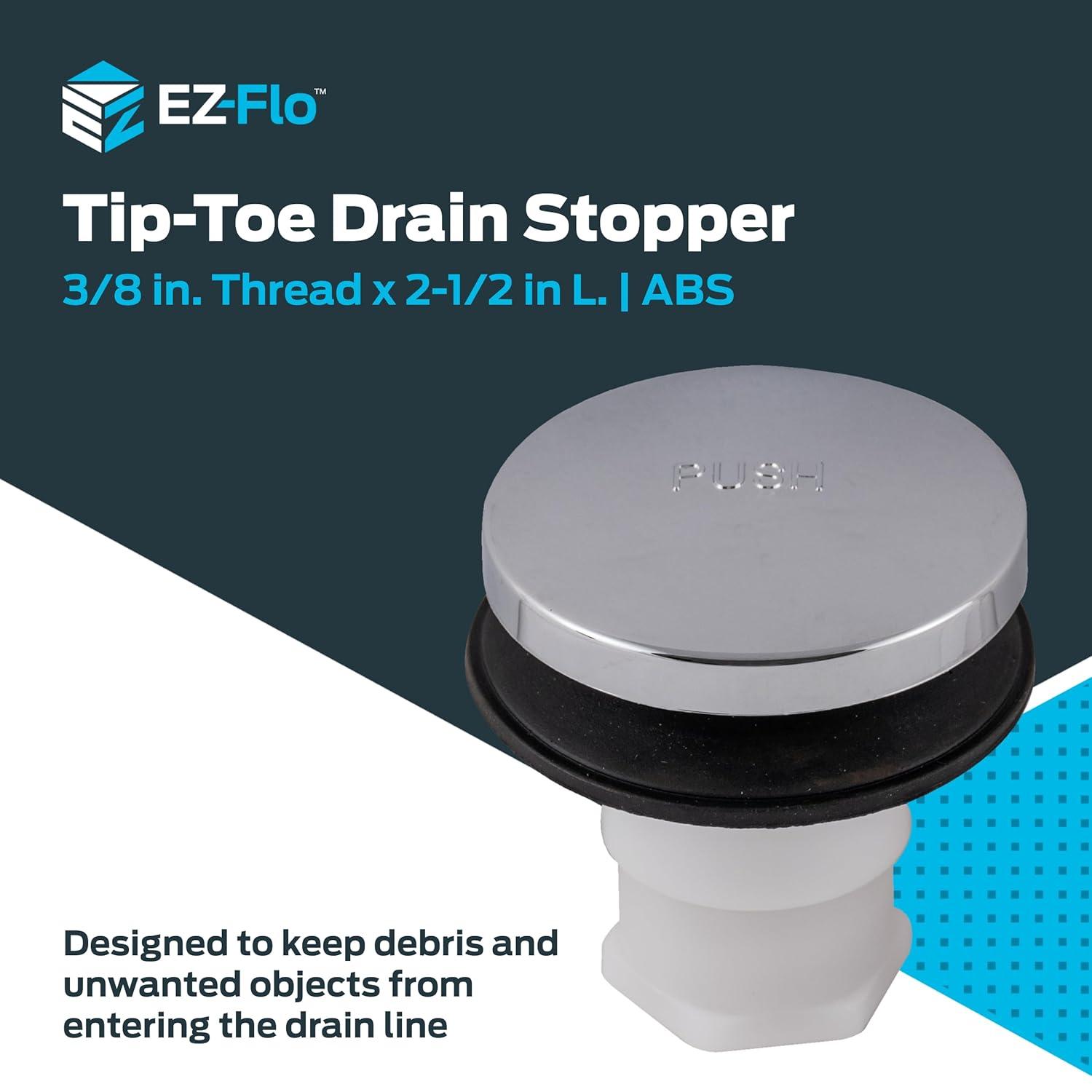 Manufacturer Varies Tip-Toe Drain Stopper,Silver 35229