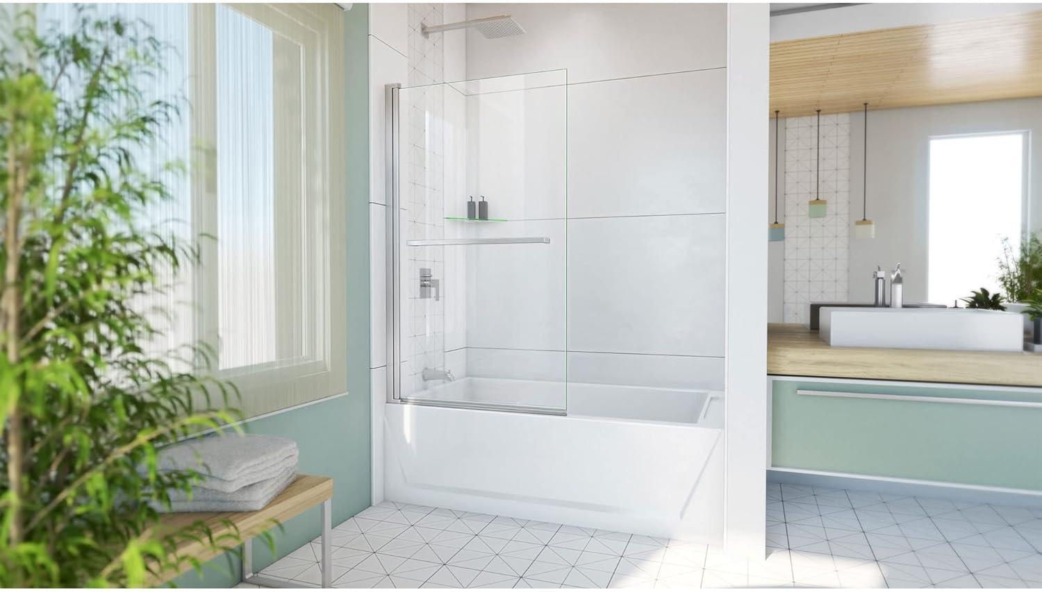 Aqua-Q Swing 58" H Frameless Tub Door