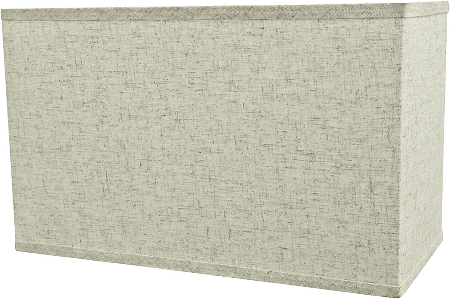 Beige Rectangular Linen Hardback Spider Lamp Shade