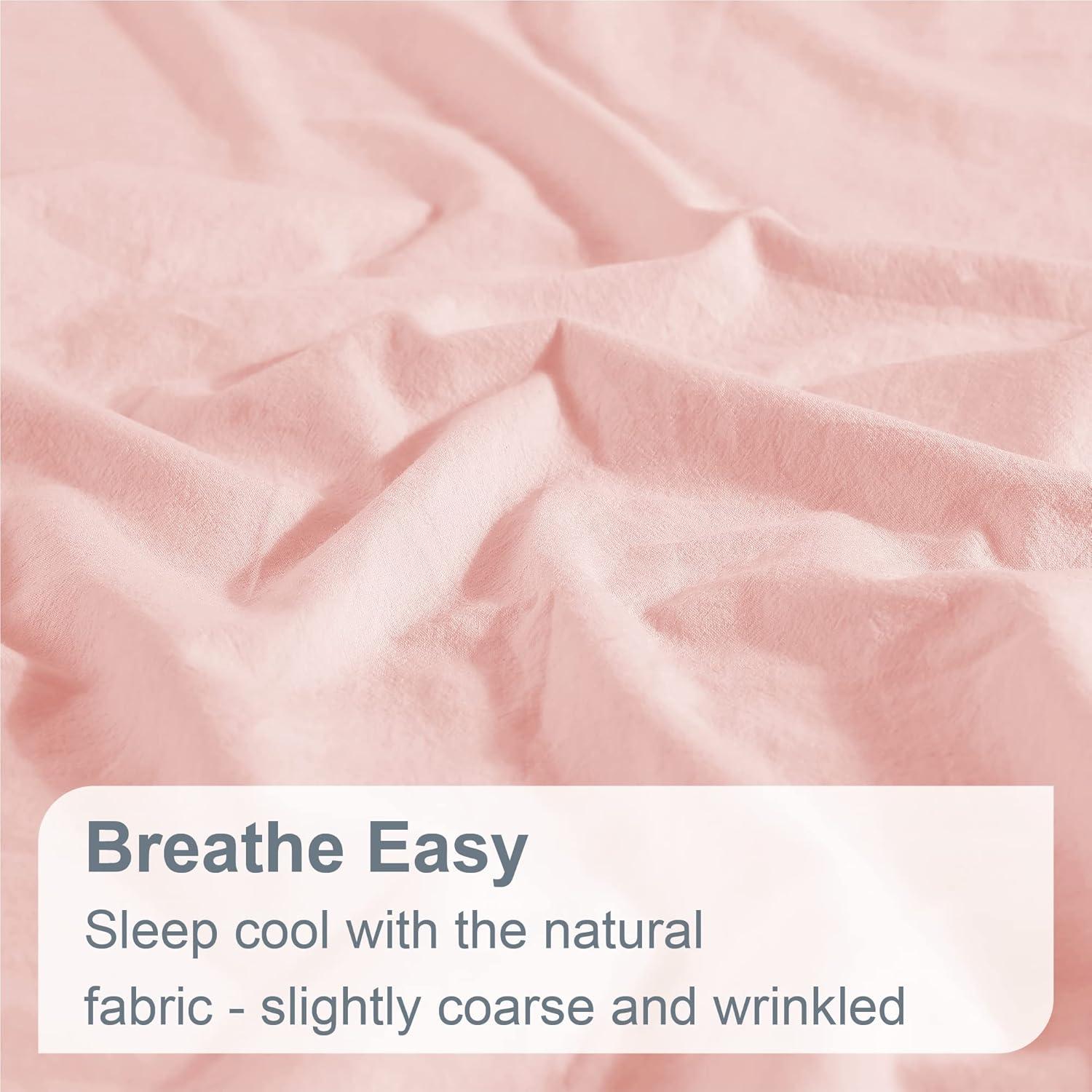 Swift Home 100% Cotton Crinkle Washed Duvet Cover Set