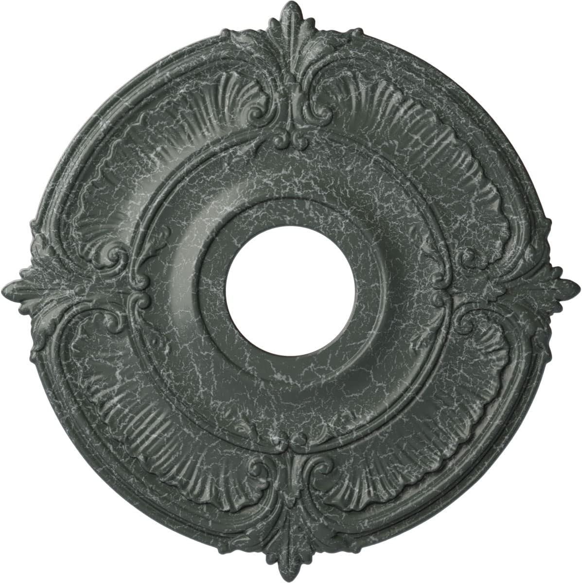 Athenian Green Crackle 18" Hand-Painted Ceiling Medallion