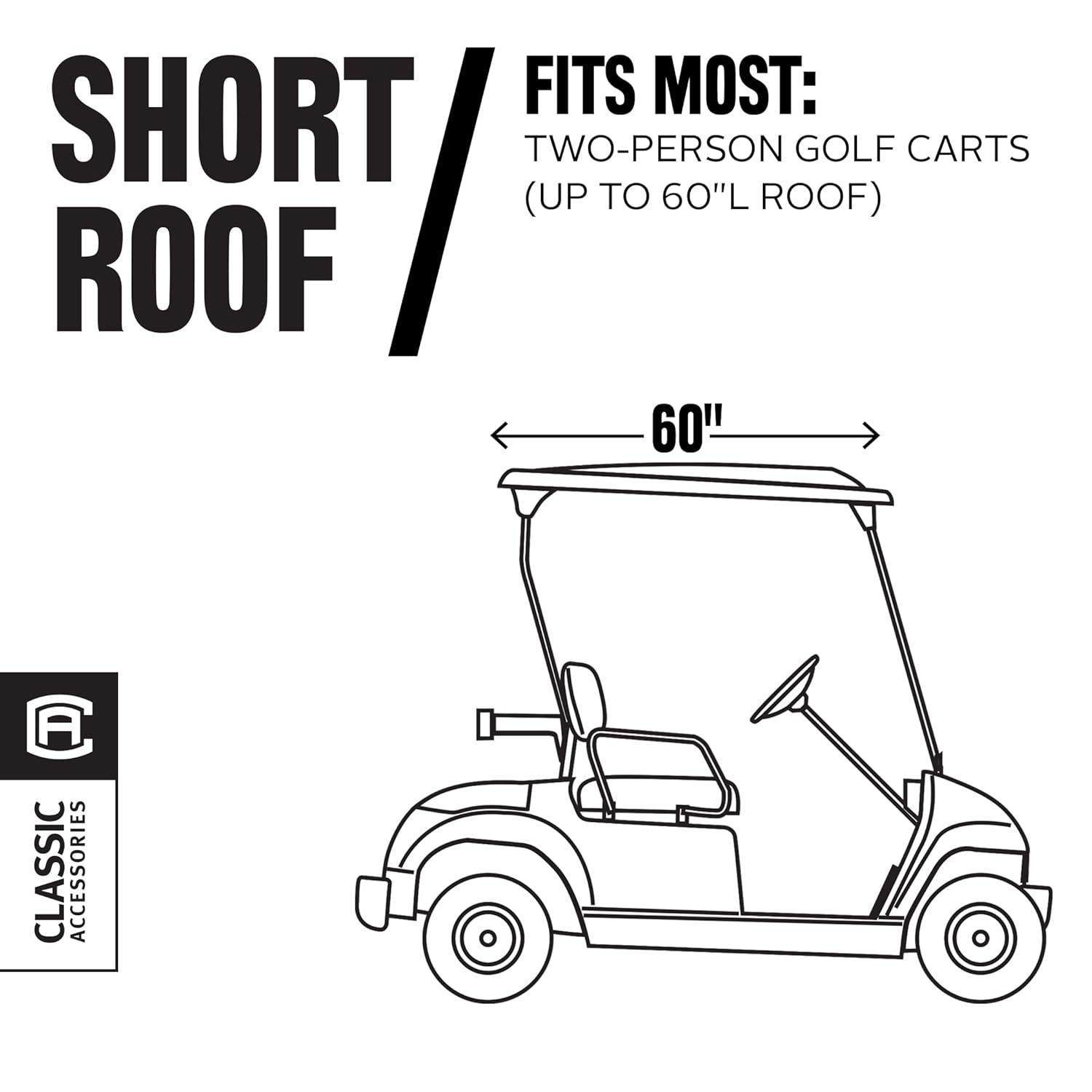 Classic Accessories Fairway Elastic Mildew Resistant Golf Cart Cover By Classic Accessories