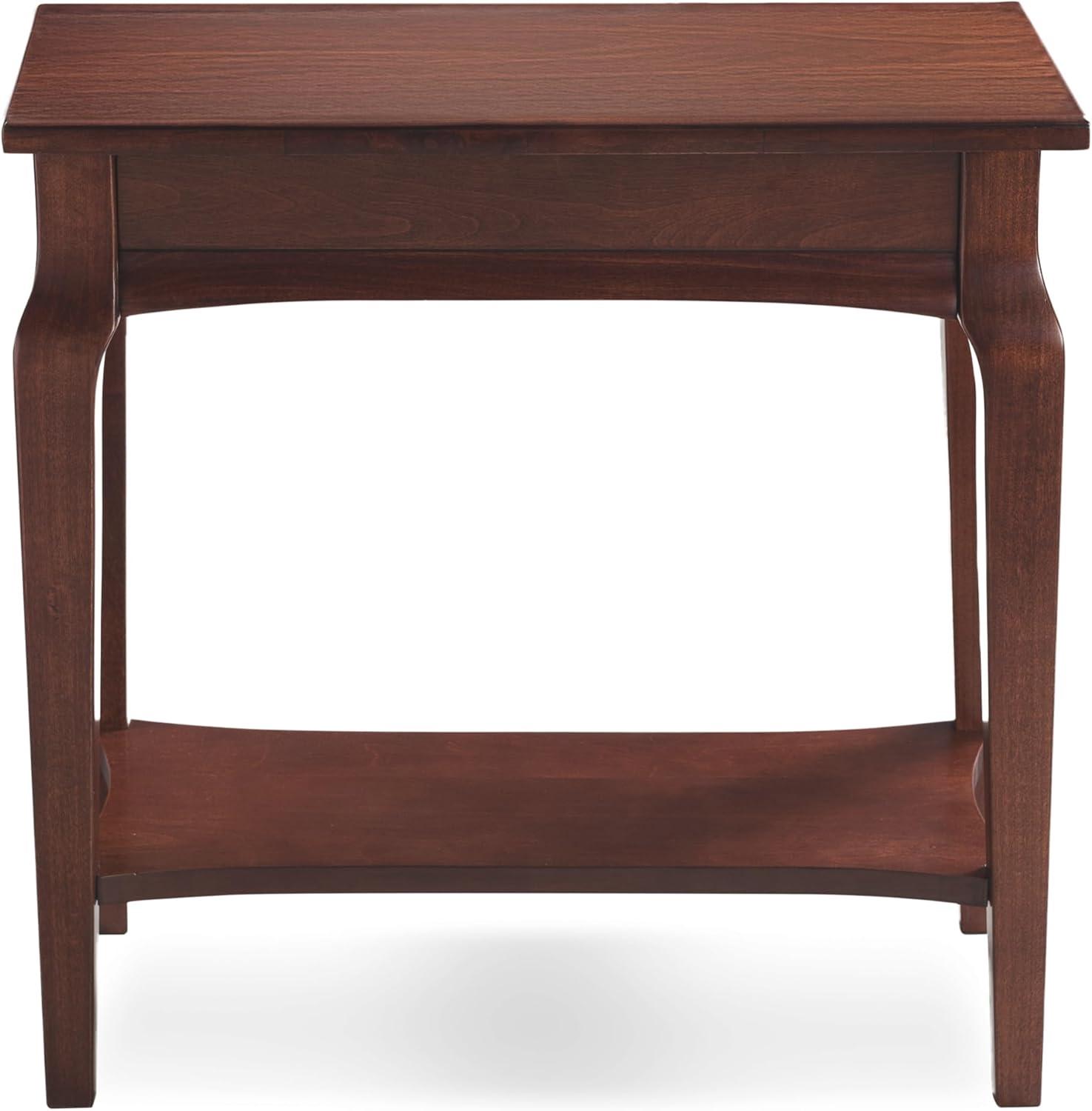 Leick Home Stratus Narrow Chairside Table in Heartwood Cherry