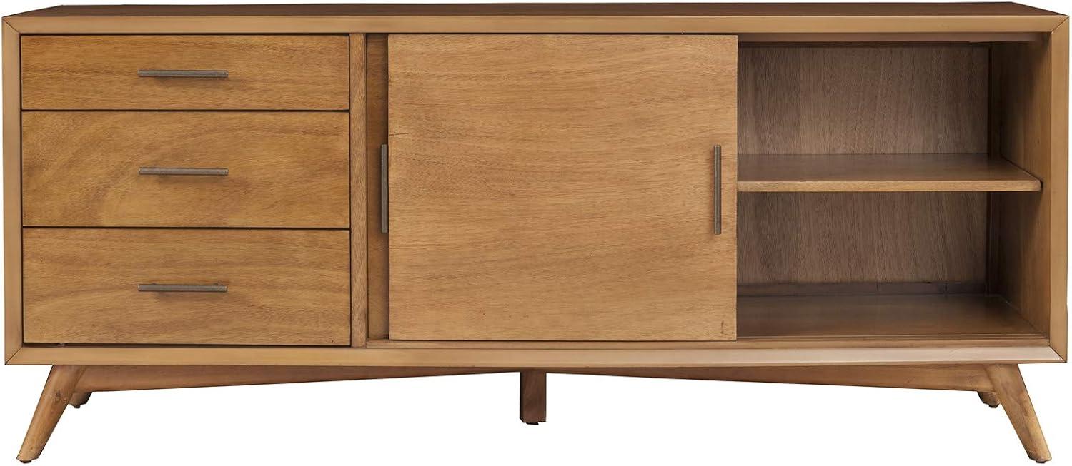 Alpine Furniture Flynn Large Wood TV Console in Acorn Brown