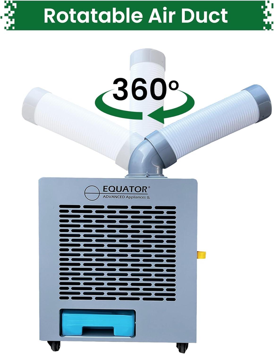 Equator Advanced Appliances Equator 3-in-1 AC Heater Air 9000BTU Outdoor Air Conditioner/ Spot Cooler IP24 Casters 110V