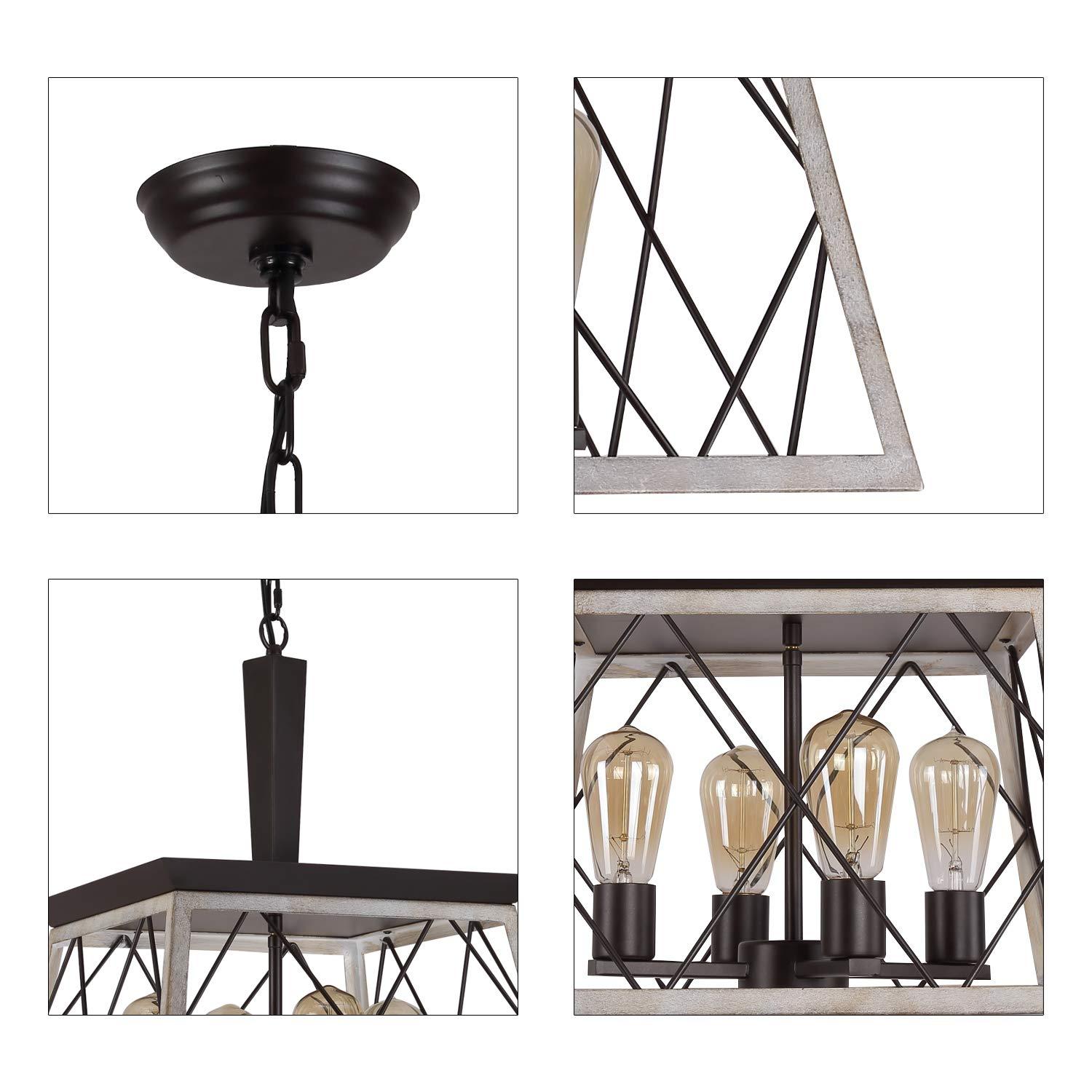 Q&S Modern LED Chandelier Globe 5-Lights Cluster Pendant Light