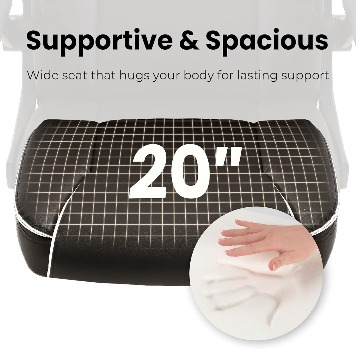 Brown PU Leather Ergonomic Office Chair with Flip-up Arms