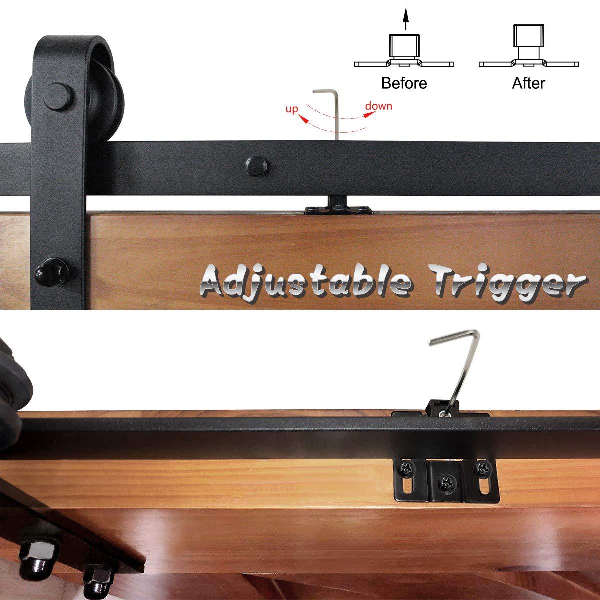 2PCS Soft Close barn Door Hardware kit Barn Door Soft Close Mechanism Spring Buffer Damper Hole-Free Version Fit for Door Weight 60-176 Pounds Adjustable Door Stoppers 2022NEWEST (Use for 20-40)