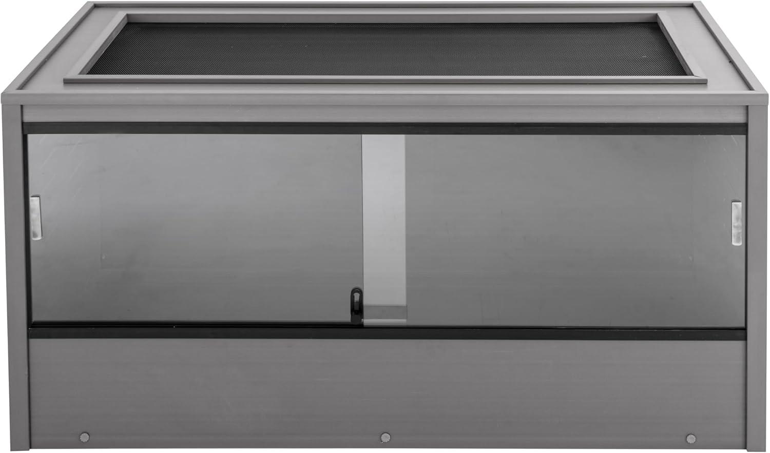 New Age Pet® ECOFLEX® 48 in. Mojave Reptile Terrarium Lounge - Durable Composite Habitat with Ventilated Side Panels, Removable Sliding Glass Doors and Mesh Screen Top for UV/Heat Lamp Setup