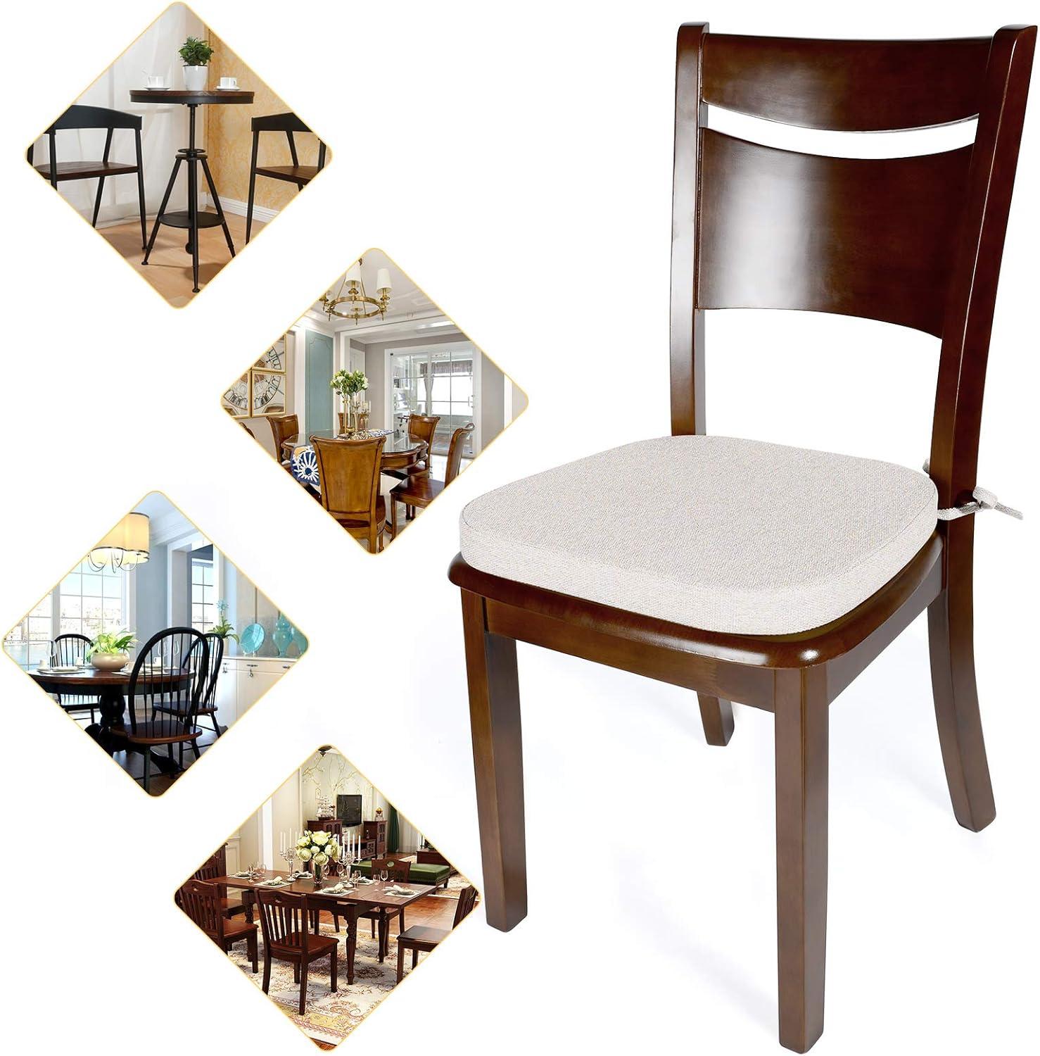 Chair Cushions for Dining Chairs Set of 4 - Off White