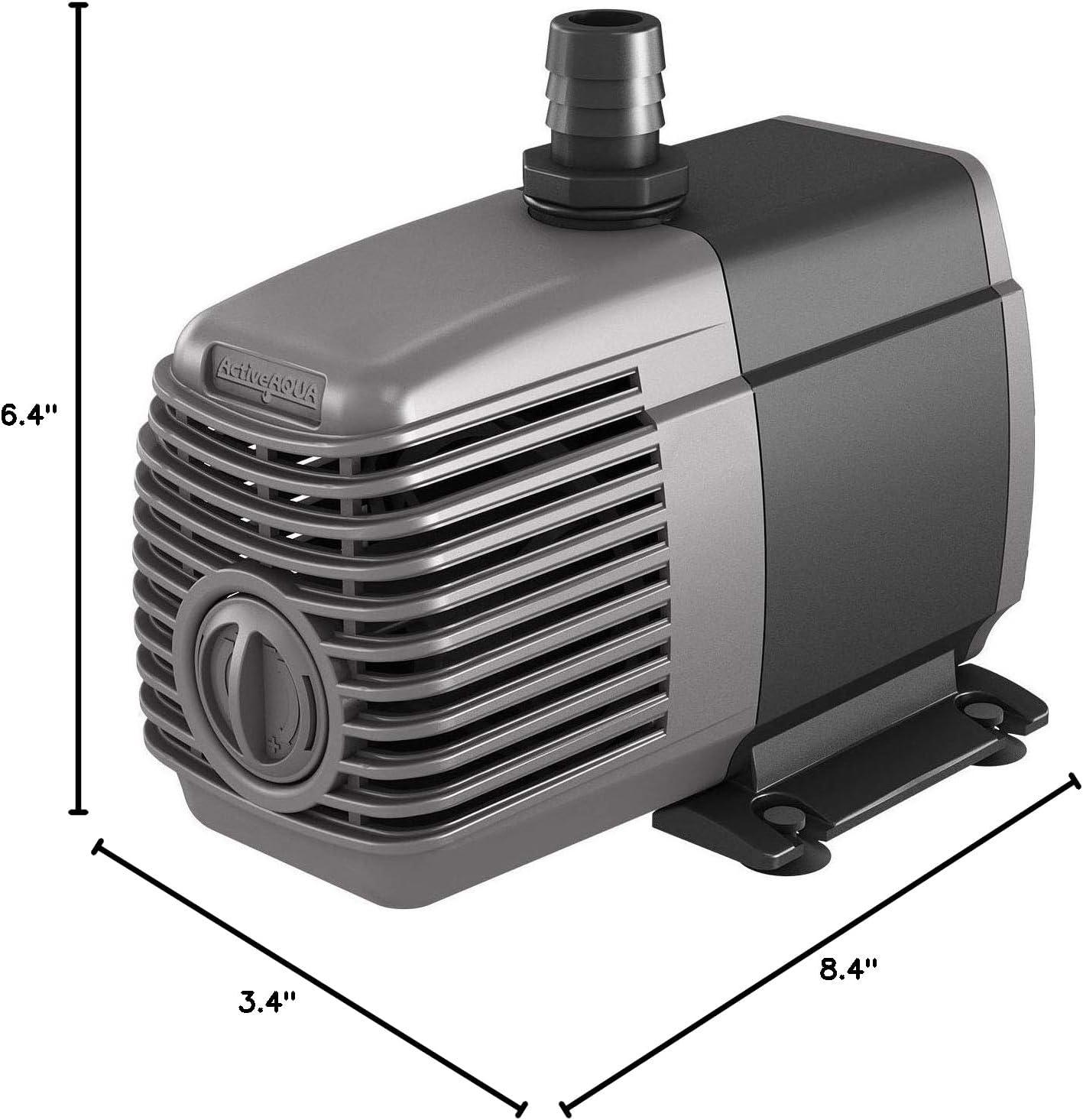 Hydrofarm Active Aqua Submersible Hydroponics Pond/Aquarium Water Pump