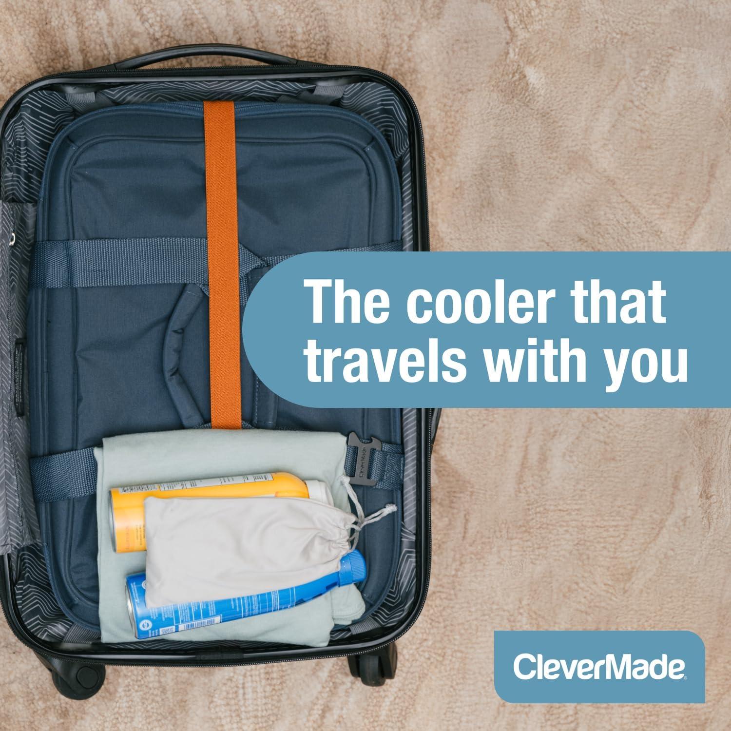 Rebrilliant Collapsible Insulated Cooler Bag – 50 Can Leakproof Soft Cooler For Beach, Travel, Car – Shoulder Strap, Bottle Opener (Ocean)