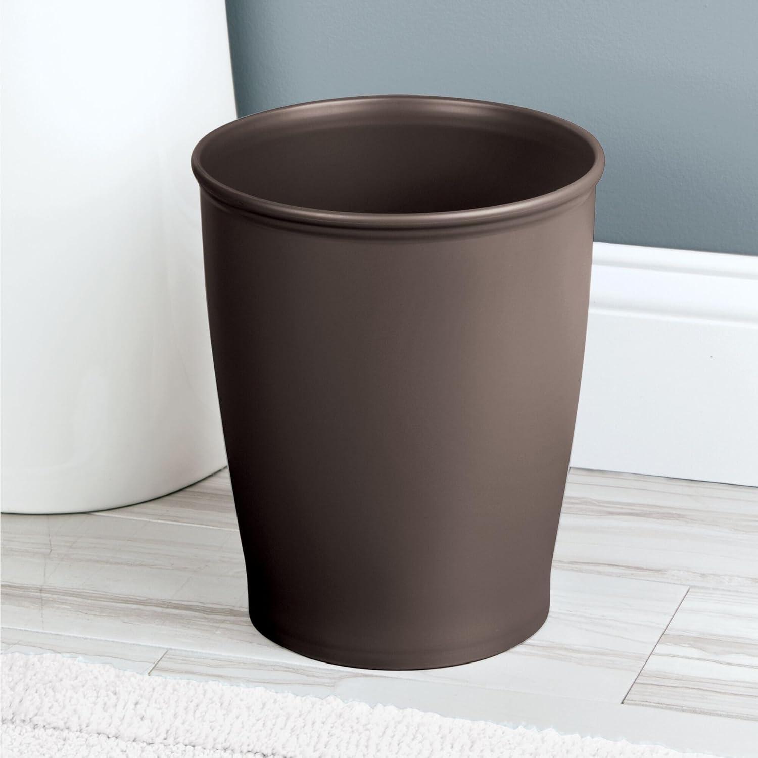 iDesign iDesign Kent Plastic Wastebasket Trash Can, 8.25" x 10"