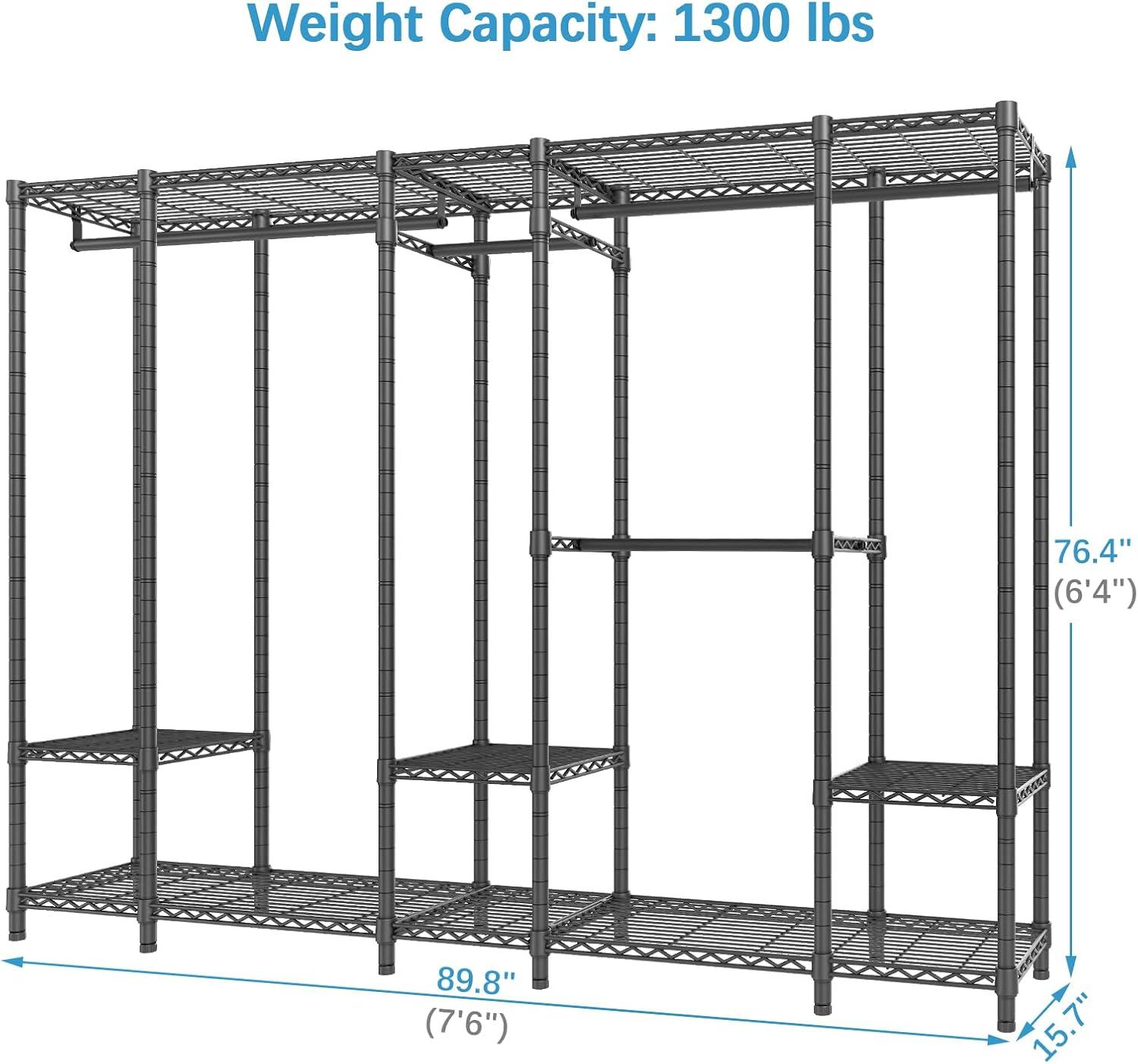 89.8'' Metal Freestanding Garment Rack
