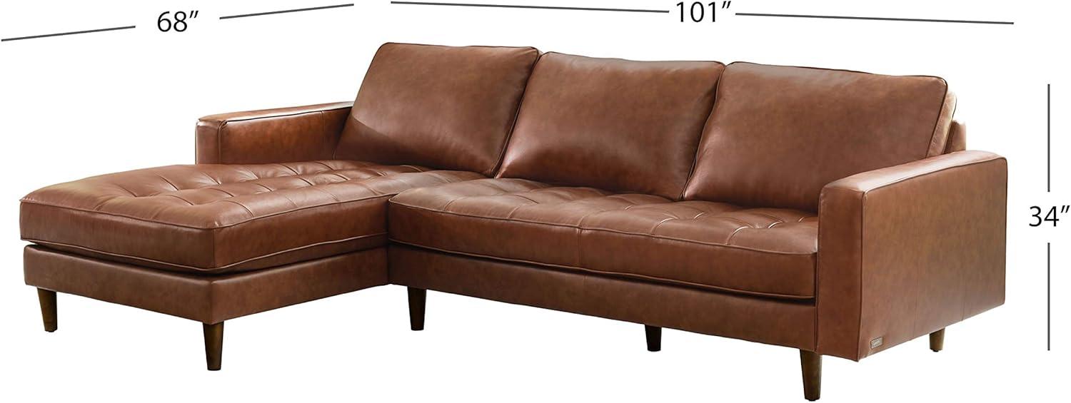 Hobbes Mid-Century Sectional Camel - Abbyson Living