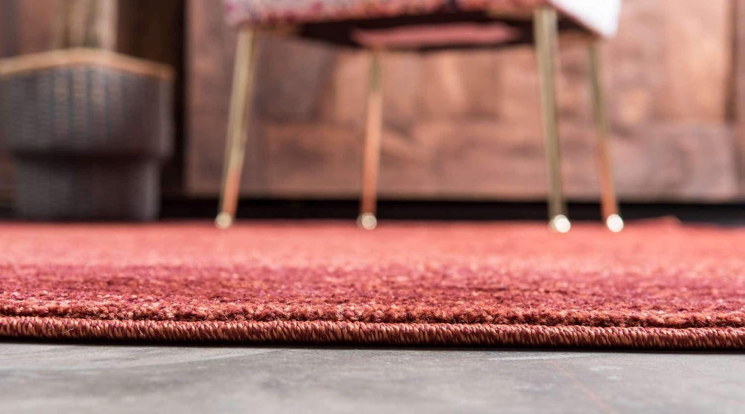 Unique Loom La Jolla Collection Farmhouse, Contemporary, Botanical, Traditional, Vintage Area Rug, 2 ft 2 in x 3 ft, Orange/Burgundy