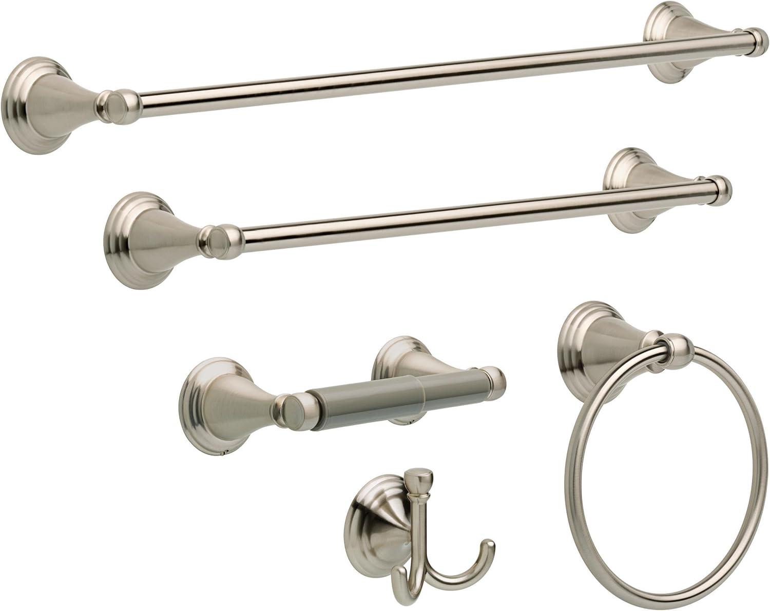 Delta Faucet 79625-BN Double Towel Bar Rack Spotshield Brushed Nickel