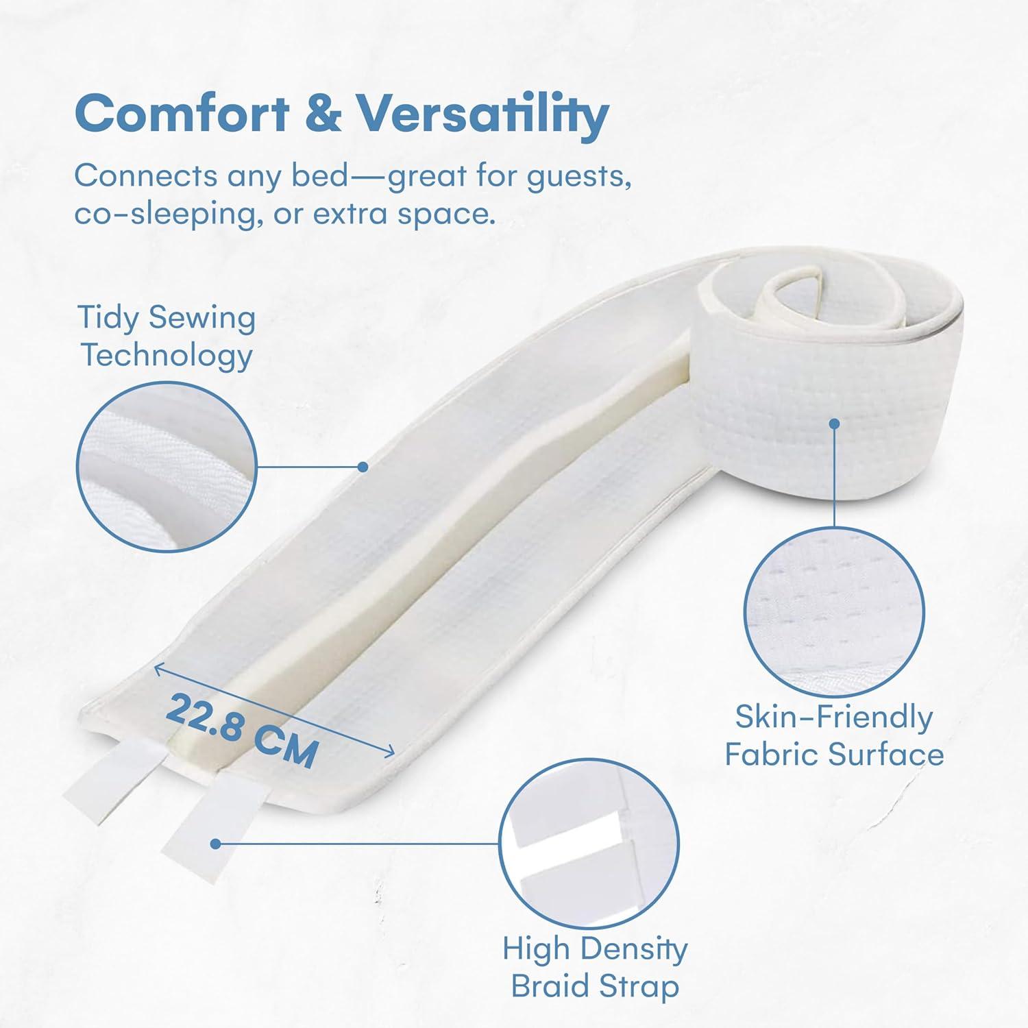 Flybold Bed Bridge Twin to King Bed Converter Kit - Bed Gap Filler for Split King Adjustable Beds - Twin Bed Connector to Make a King - 9" Wide Mattress Wedge Connector
