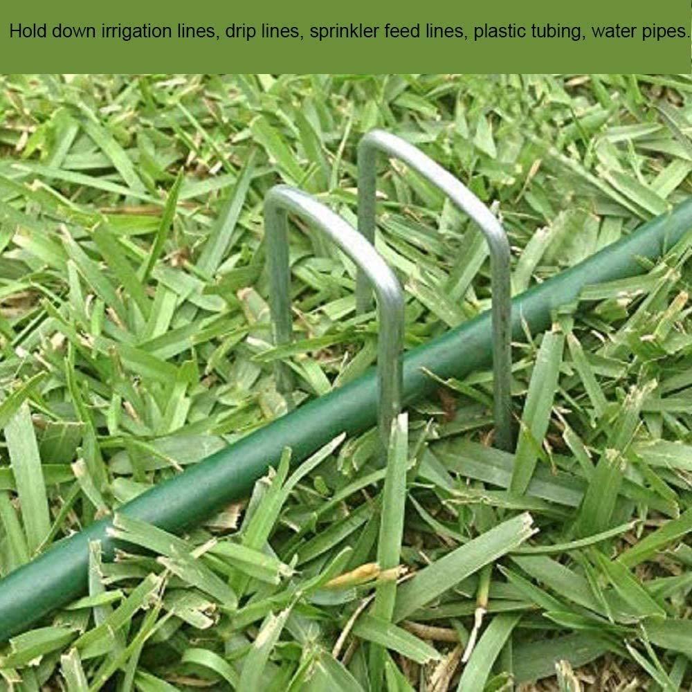 AAGUT 20PCS 12 Inch Galvanized Fence Stakes 8 Gauge Steel Sod Staples for Anchoring Tents Landscape Fabric Extra Heavy Duty