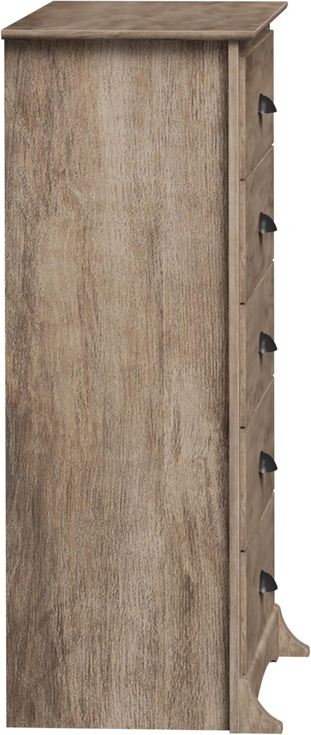 5 Drawer Salt Spring Dresser Drifted Gray - Prepac