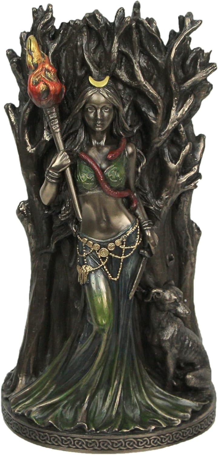 Veronese Design 8 1/4" Hecate Greek Goddess of Magic and Her Hound