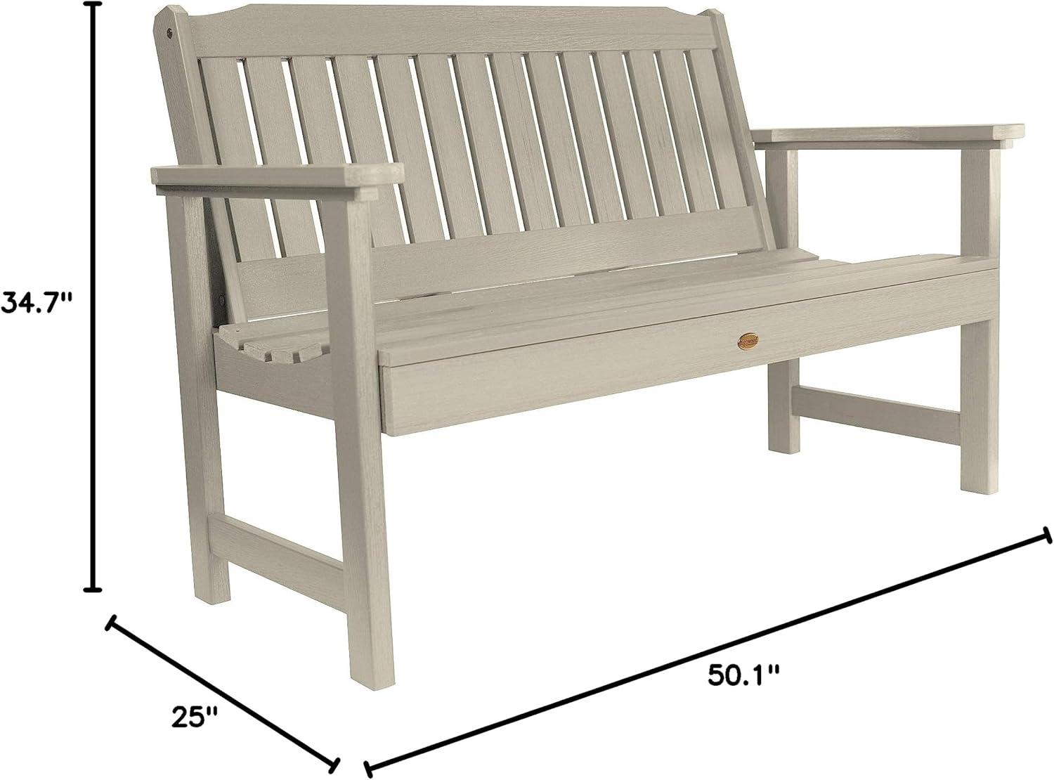 Highwood Lehigh 4ft Garden Bench - 2-Person, Eco-friendly, Synthetic Wood