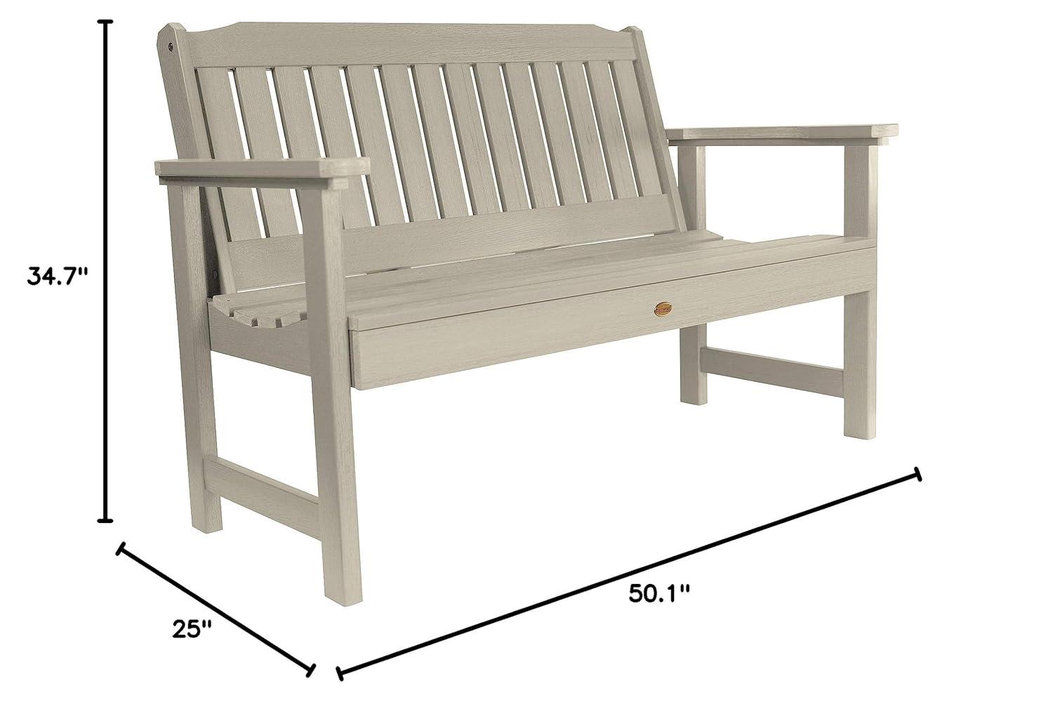 Highwood Lehigh 4ft Garden Bench - 2-Person, Eco-friendly, Synthetic Wood