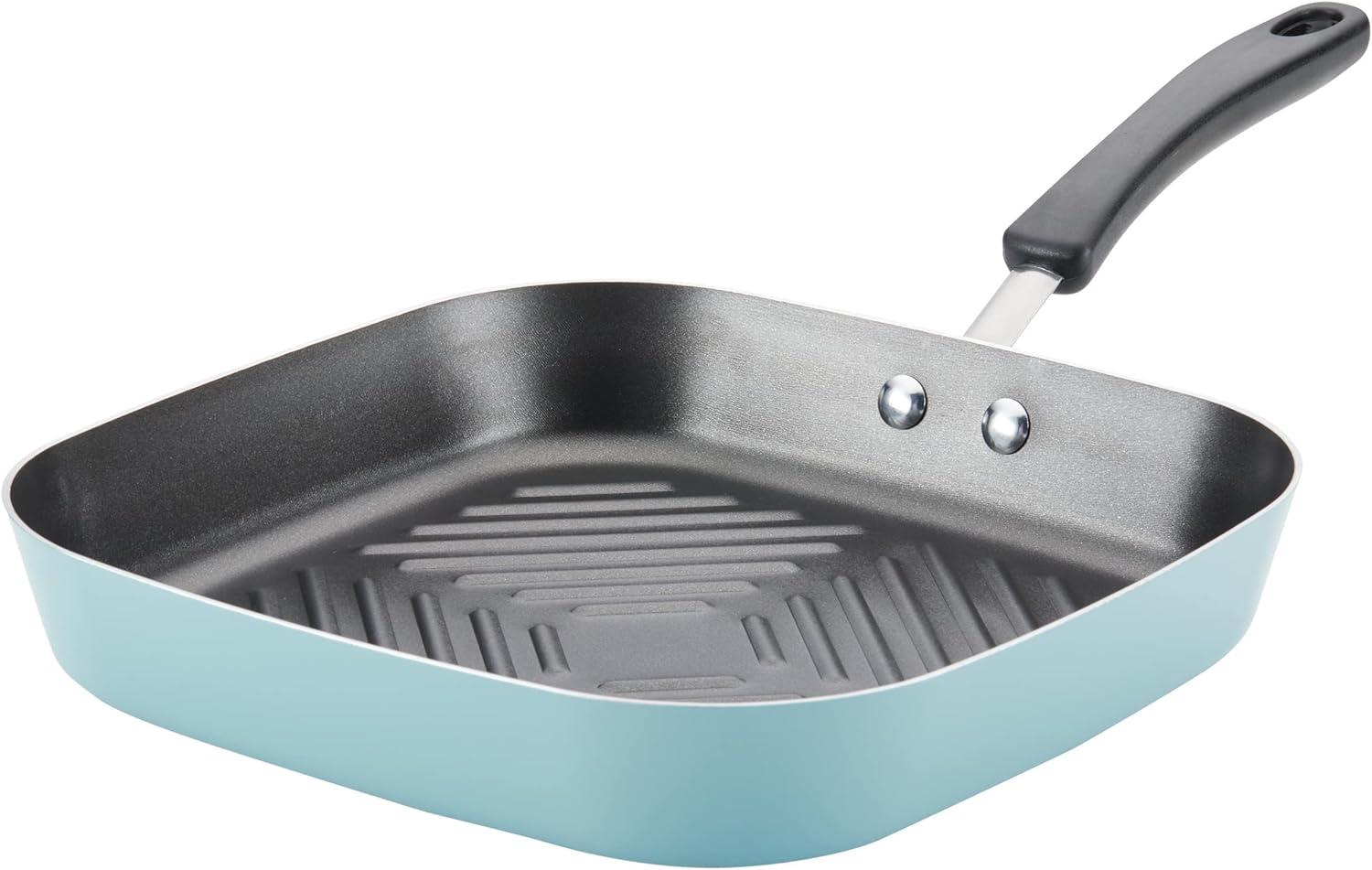 Aqua Aluminum Nonstick Square Deep Grill Pan, 11-Inch