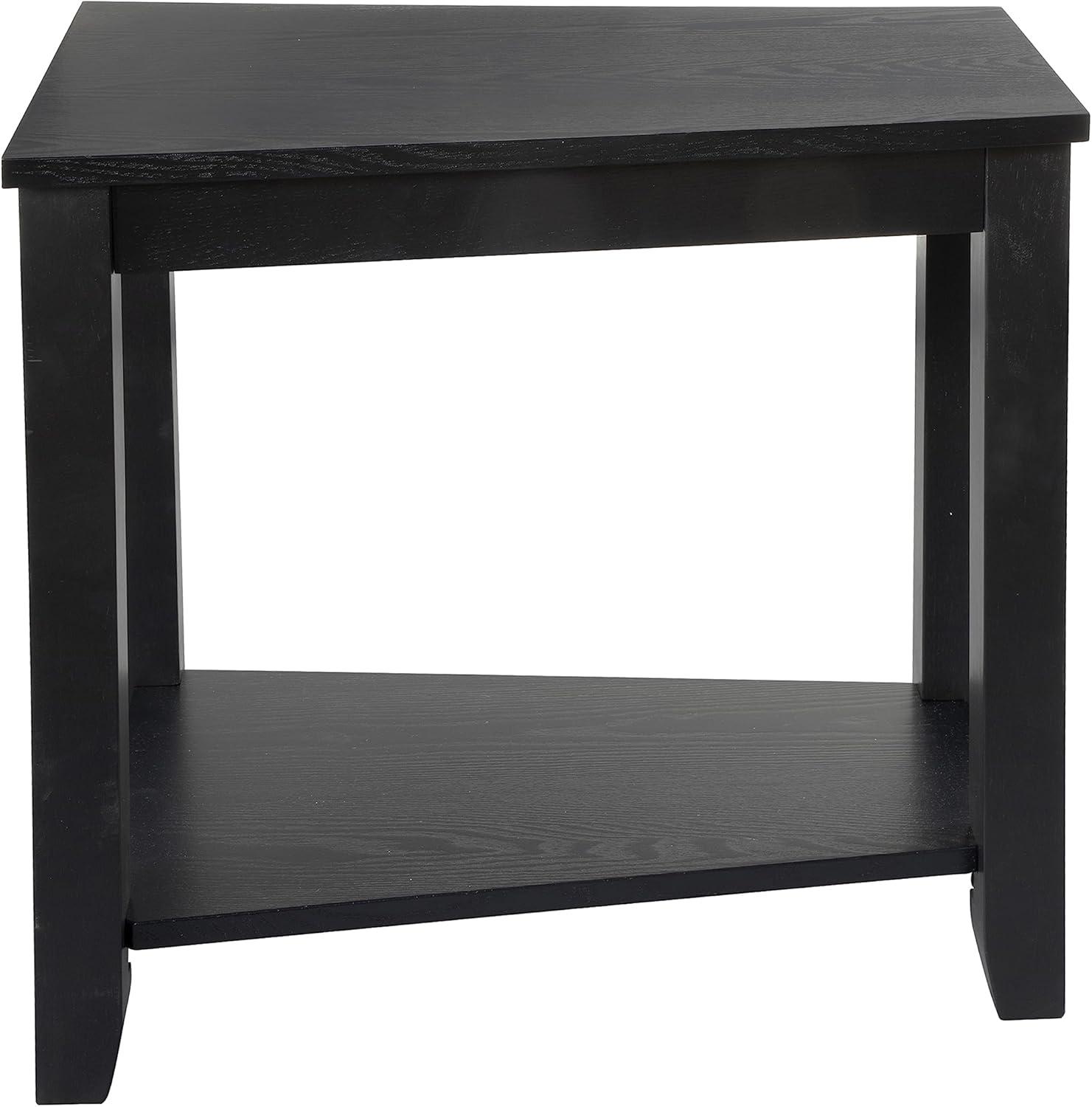 Contemporary  side Table With Lower Shelf Wedge Shape Wooden Furniture 1Pc,End Table,Nightstand