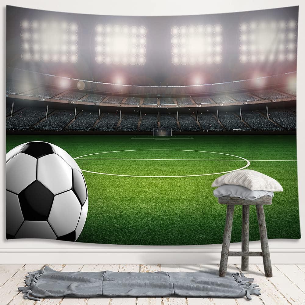 Creowell Soccer Decor Tapestry, Football Sports Tapestry Wall Hanging for Boys Bedroom, Small Tapestries Poster Blanket College Dorm Home Decorations  40x60inch