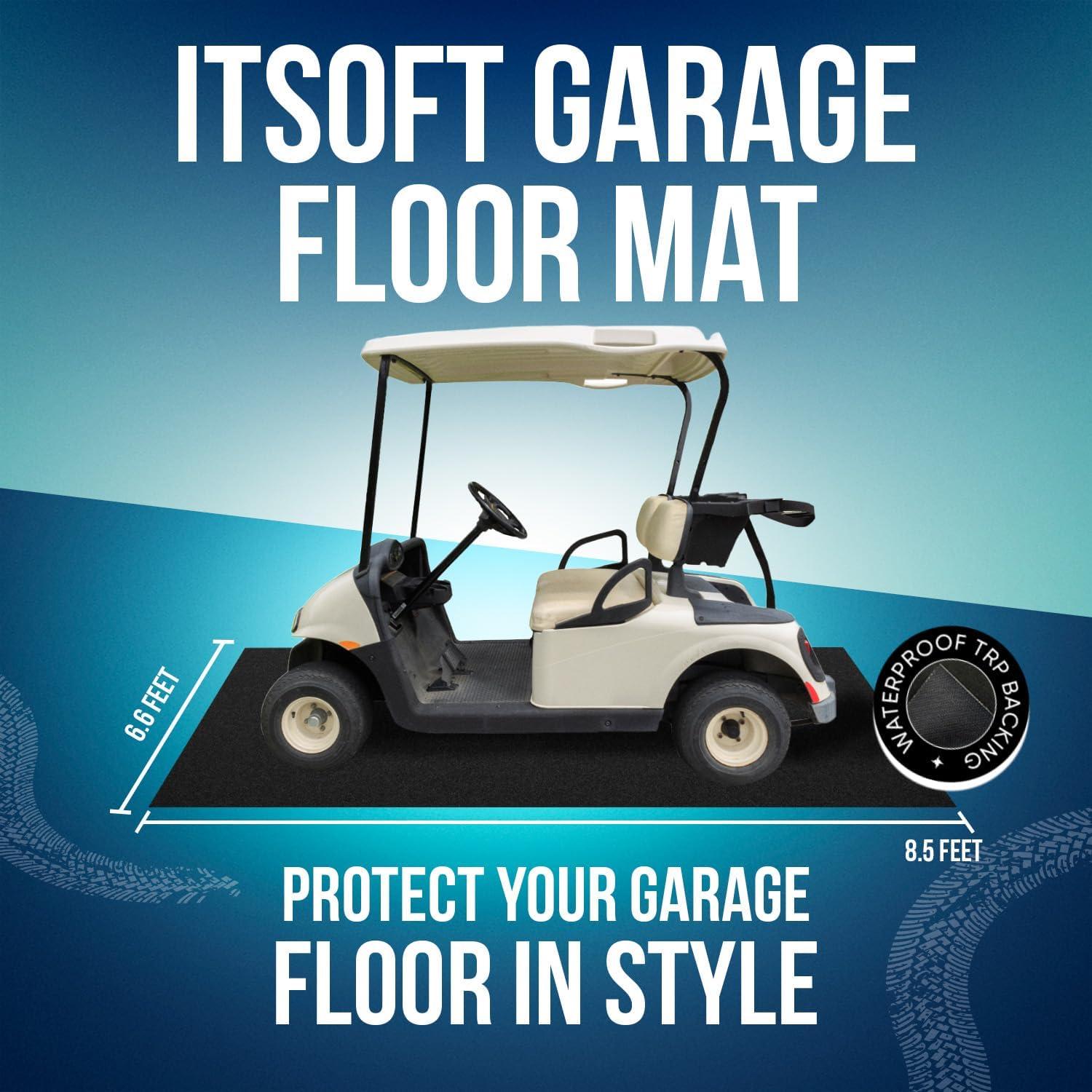 ITSOFT 8.5 ft x 6.6 ft Carpet Flooring Materials for Garage Car Parking, 1 Piece