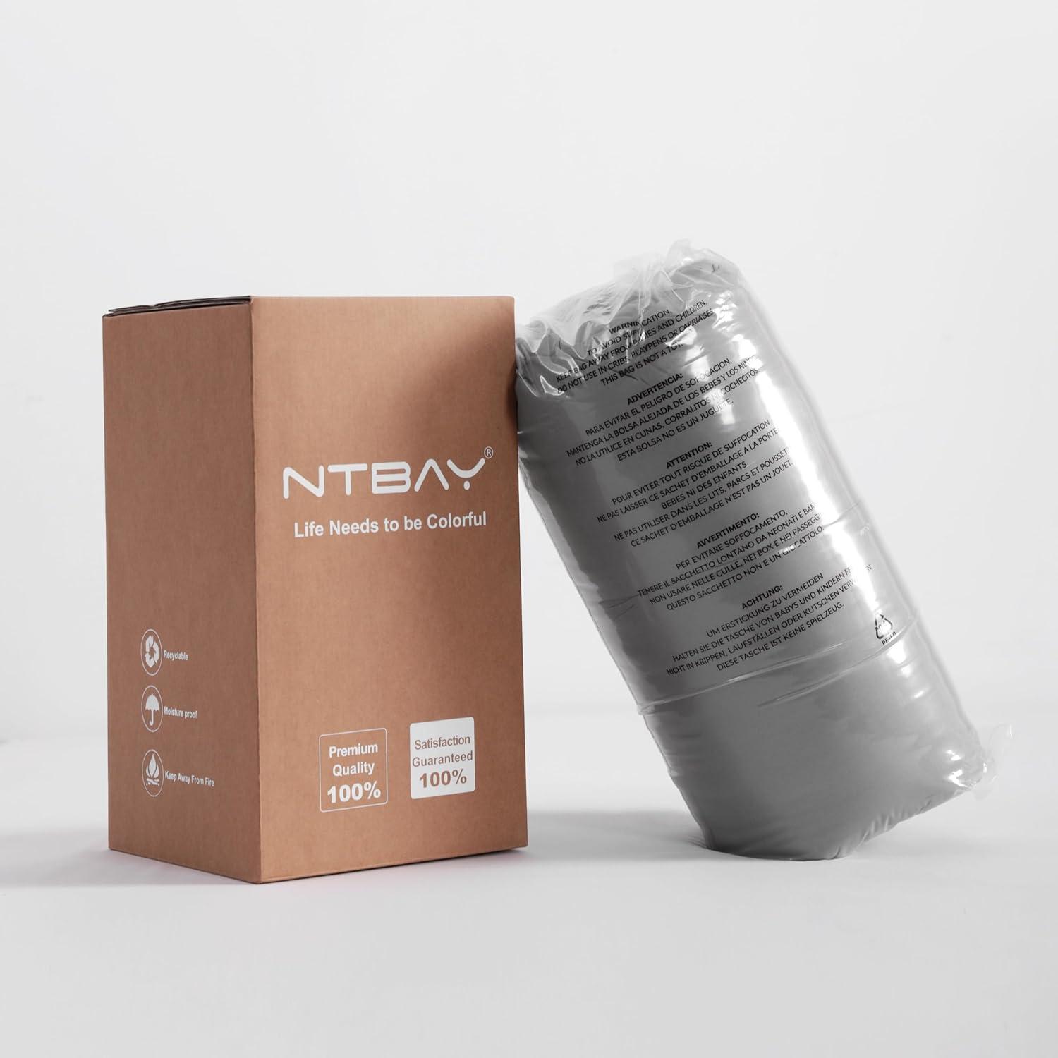 All Season Goose Down Alternative Twin Duvet Comforter Insert, 68x90 Inches, White - NTBAY