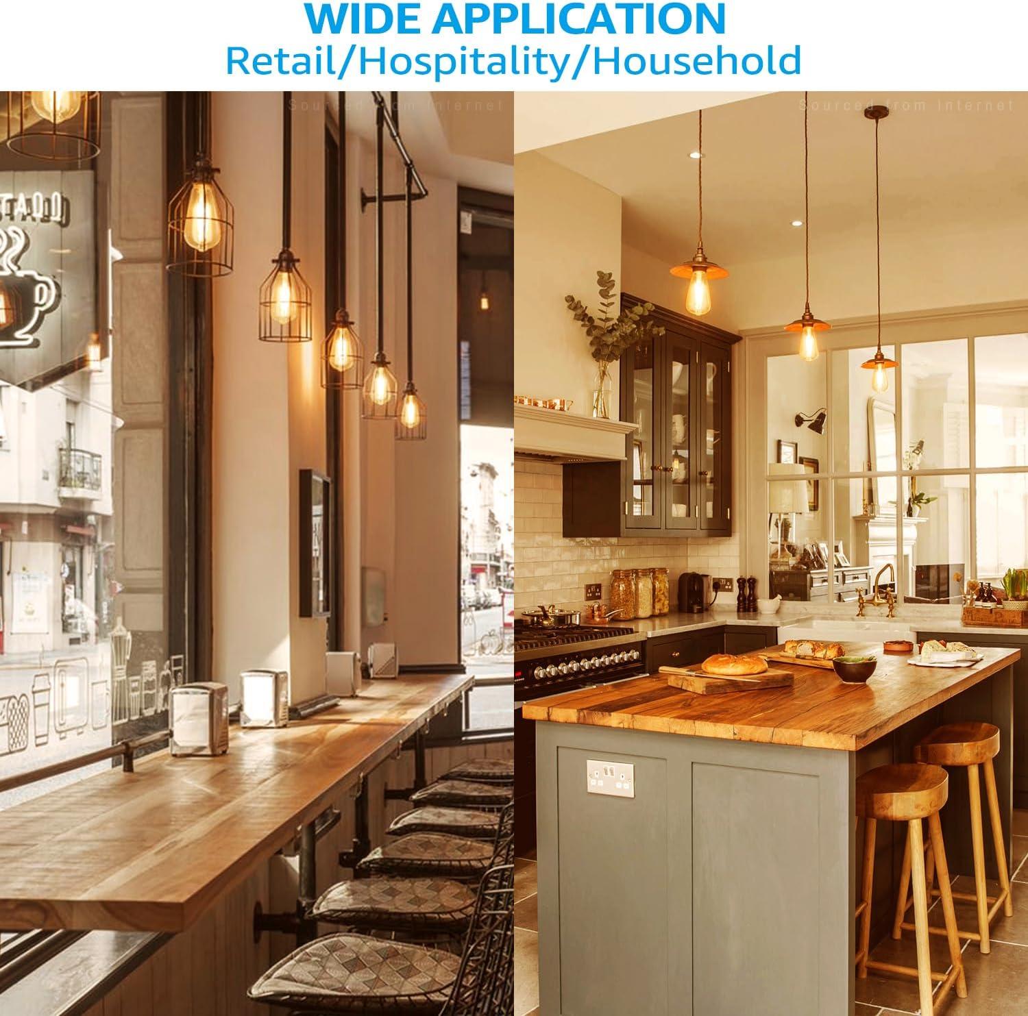 TORCHSTAR 12 Pack Bombilla LED ST64/ST19, Regulable, 7W(75W Equivalente), Bombilla Filamento Vintage, Base Mediana E26, Luz Decorativa Interior, 2700K Blanco Suave