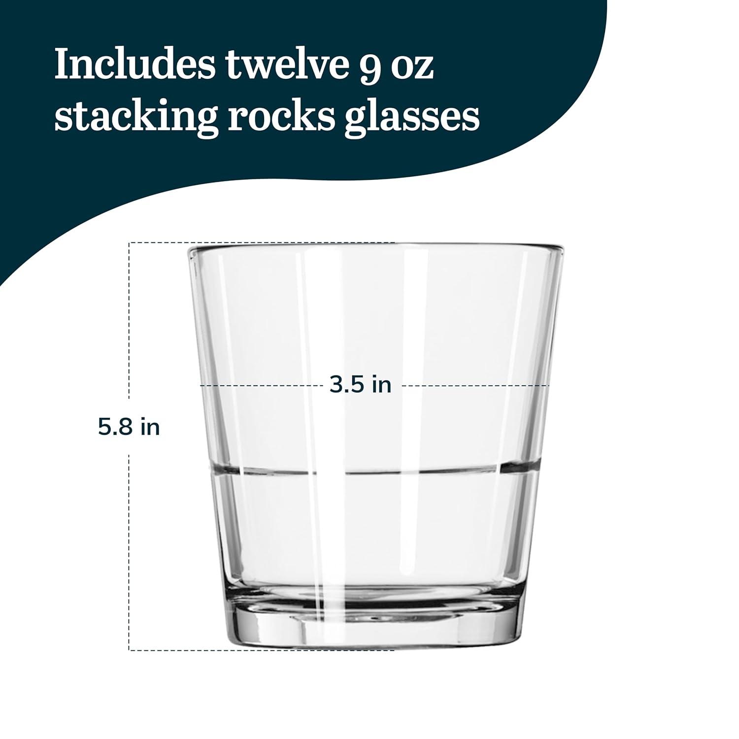 Libbey Restaurant Basics Libbey Stacking Double Old Fashioned Glasses (Set of 12)