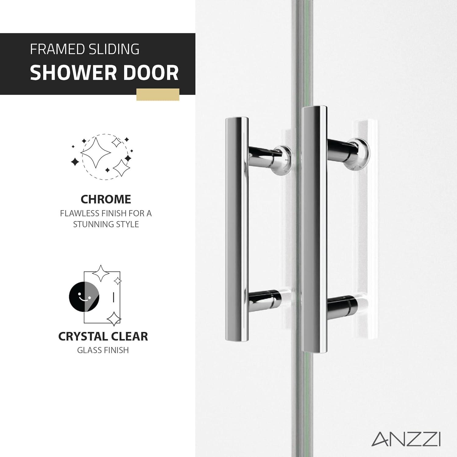 60" - 60.4" W x 70" H Framed Shower Door