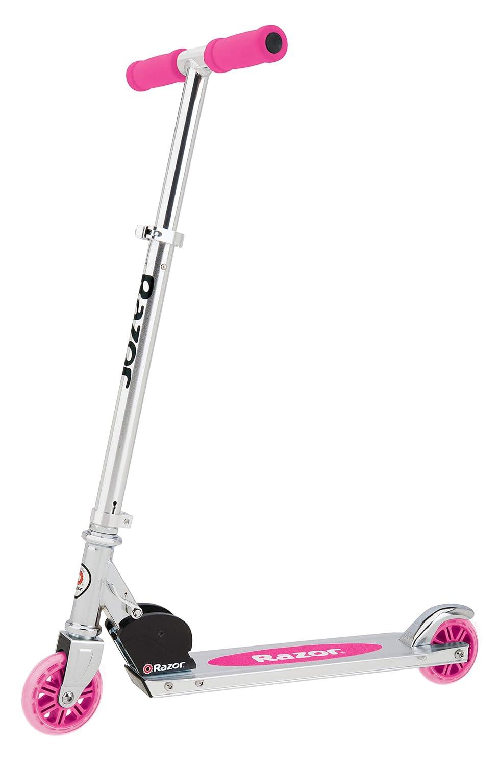 Razor A Kick Scooter for Kids - Pink, Lightweight, Foldable, Aluminum Frame, for Child Ages 5+