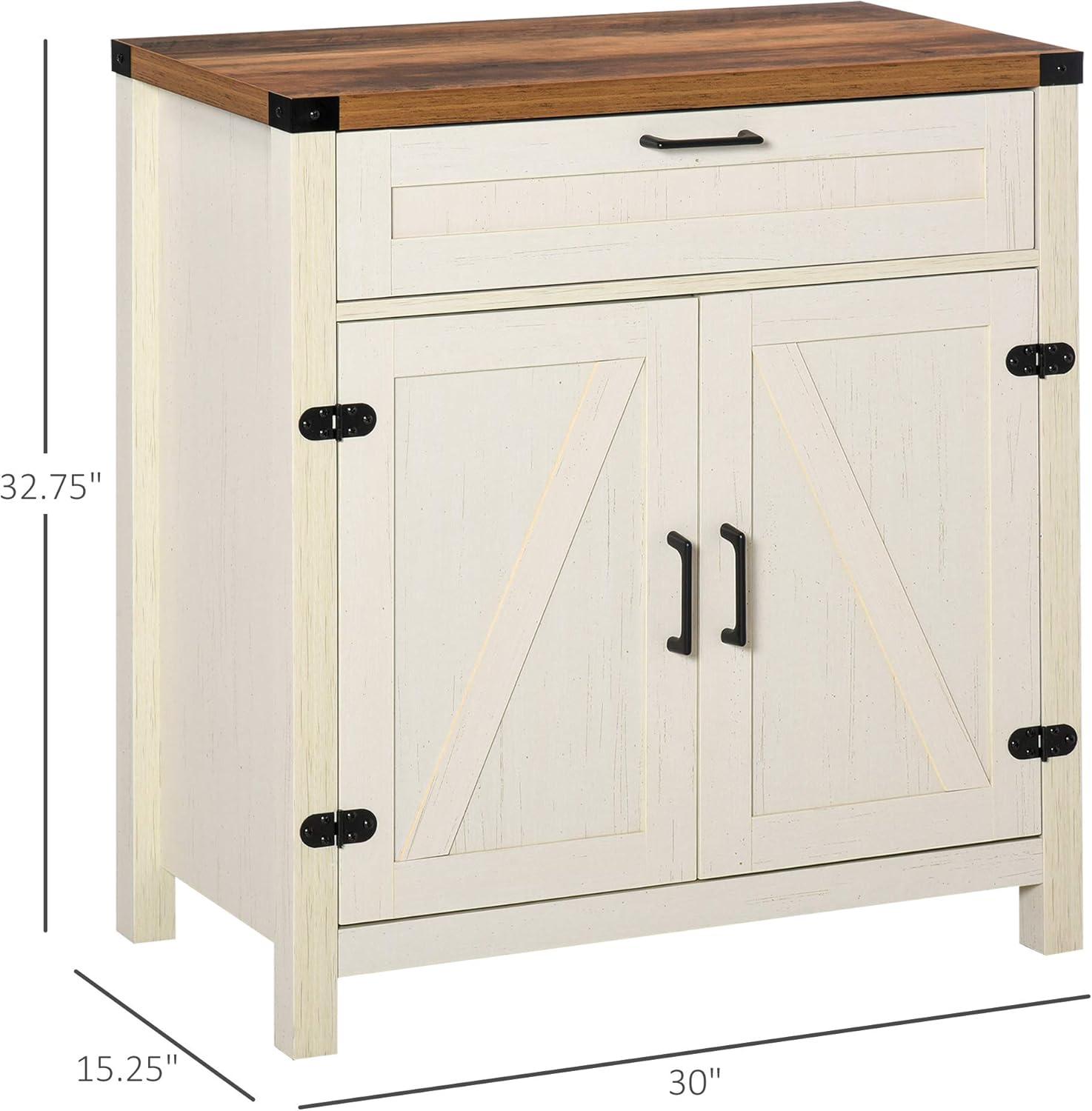 HOMCOM Sideboard Buffet Cabinet, Modern Farmhouse Kitchen Cabinet