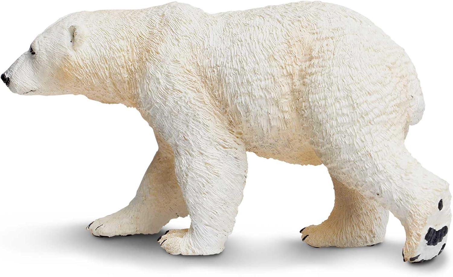 Safari Ltd. Polar Bear Figurine - Lifelike 4.75" Figure - Educational Toy for Boys, Girls, and Kids Ages 1+